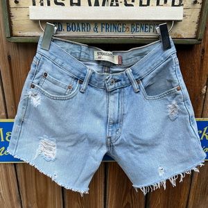 Levi’s 505 denim cut off shorts